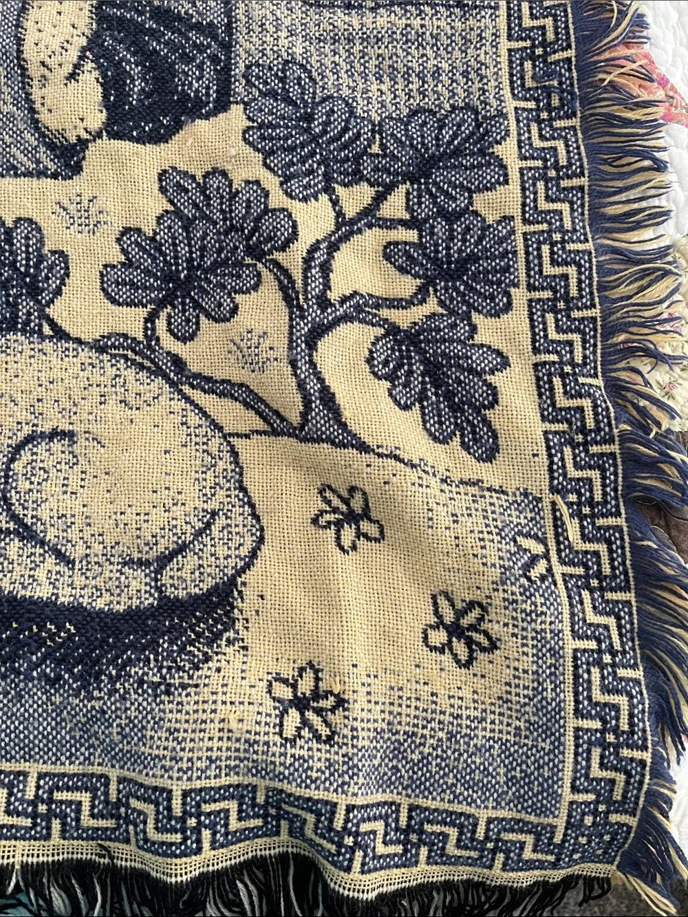 Christmas throw blanket blue